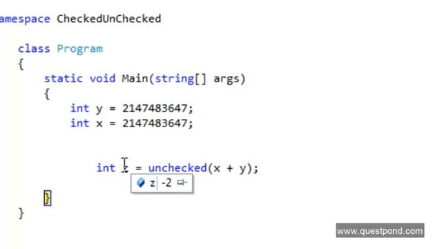 c# (Csharp) interview questions :- What is the use of checked and unchecked keyword ? смотреть онлайн