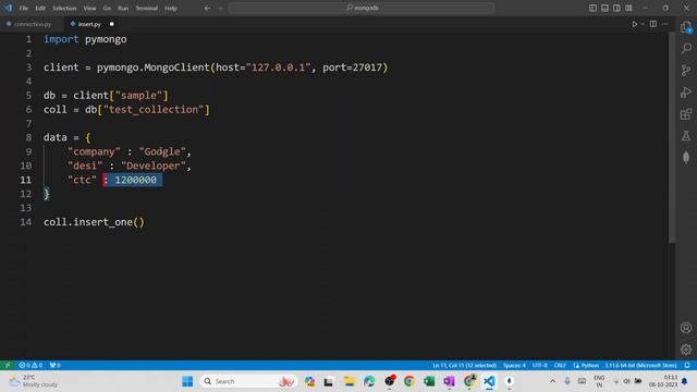 Insert_one and Insert_many in Mongodb | Mongodb With Python | PyMongo Tutorial | ▶ 1.25X смотреть онлайн