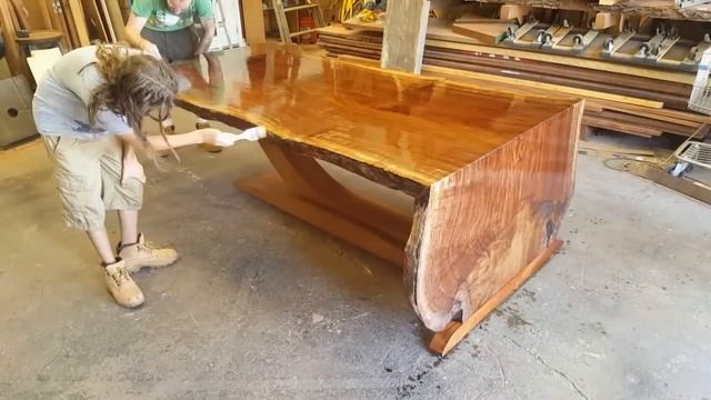 Слэбы из Дерева Мебель из Слэбов Стол из слэба Орех Изготовление
