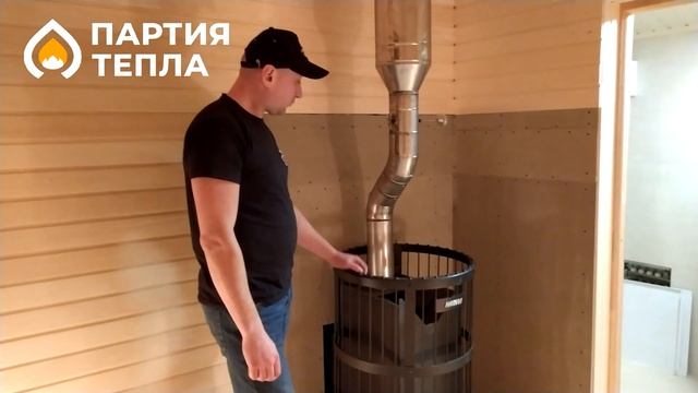 Установка банной печи Harvia в Тайцах. смотреть онлайн