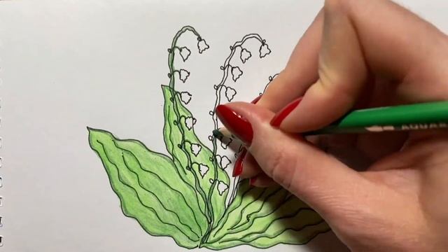 Как рисовать Цветок ЛАНДЫШ I Рисунки для детей | Простые рисунки из простых линий смотреть онлайн