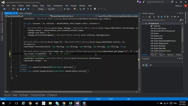 How to export datagirdview to excel in C# with Format смотреть онлайн