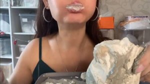ASMR crunch of wet chalk_ кирпичик из мела Добрый в соленой пасте 🧱💦+ бонус сухой хруст#asmr
