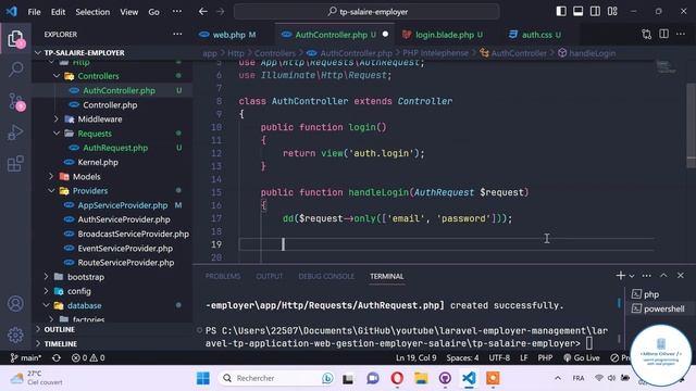 TP Laravel #-2 - Crée le système d'authentication en partant de zéro смотреть онлайн