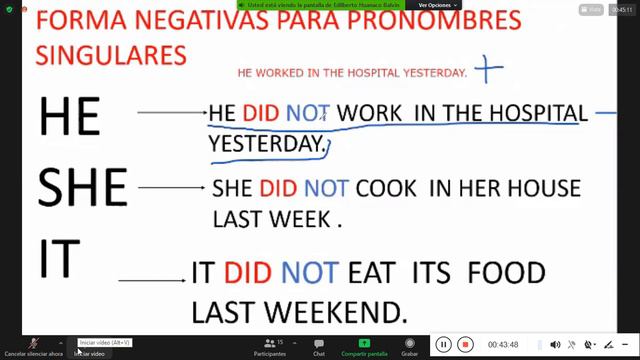 MODULO 2: TEMA # 2 - Past Simple de Forma Negativa, Pregunta y Respuesta смотреть онлайн