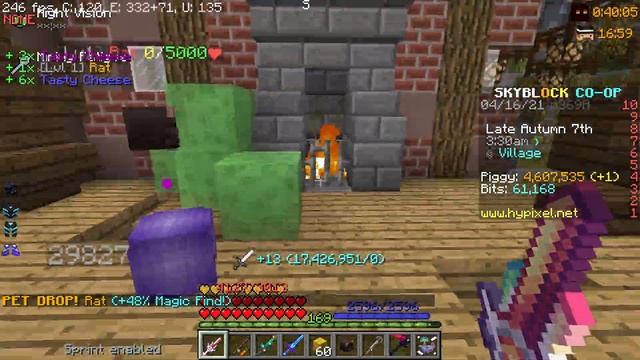 Where To Grind Cheese And Rat Pets In Hypixel Skyblock смотреть онлайн