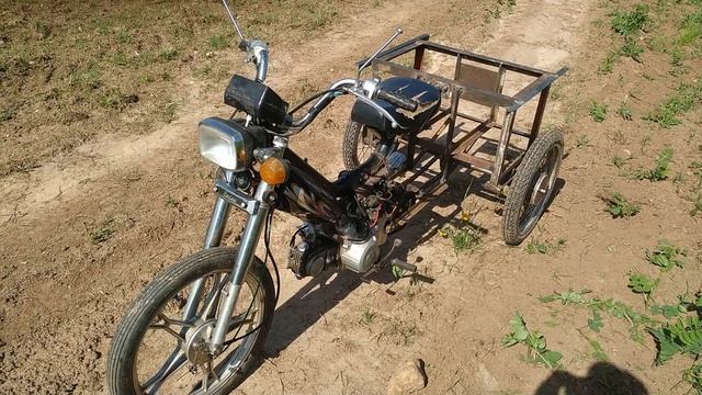 Самодельный трицикл из мопеда альфа #1 смотреть онлайн