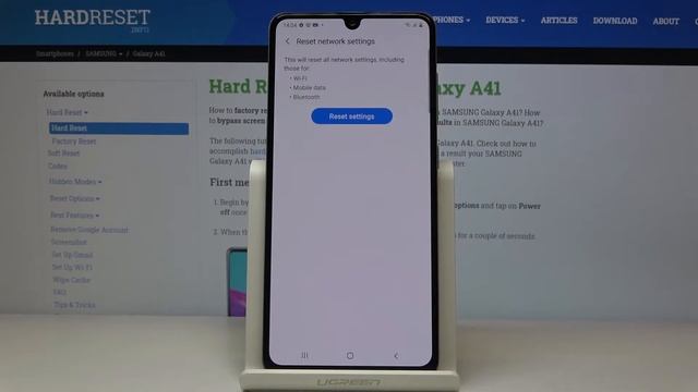 How to Reset Network Settings on SAMSUNG Galaxy A41 - Fix No Service and Signal смотреть онлайн