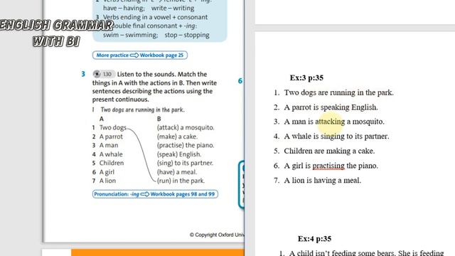 English plus 6 grade. Unit 3. Present continuous. Ex:2, 3, 4, 5.p:35. St/book. Ағылшын тілі 6 сынып смотреть онлайн