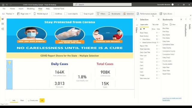 Button and bookmark feature in Power BI смотреть онлайн