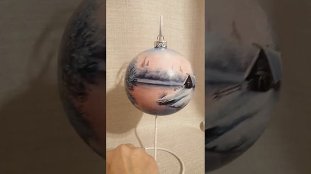 Елочный шар с ручной росписью смотреть онлайн