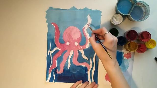 Мастер класс. Рисуем вместе. Осьминог часть 2 смотреть онлайн