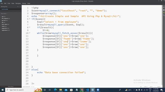 How To Create Simple and Sample API Using Php and Mysql | Sample API In Php & Mysql | Simple API смотреть онлайн