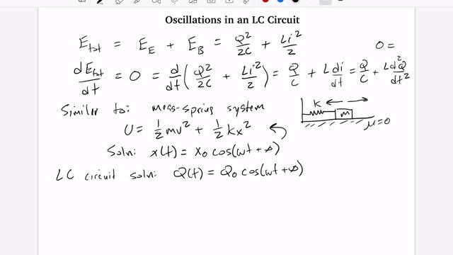 Determining the angular frequency in an LC circuit смотреть онлайн