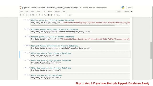 How to append multiple Dataframe in Pyspark | Append Dataframe in Pyspark | Learn Pyspark смотреть онлайн