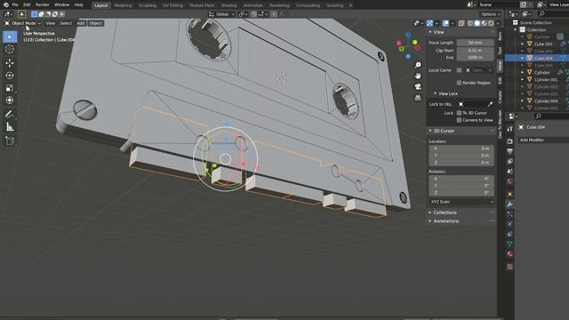 Cassette Tape Model Blender Timelapse смотреть онлайн