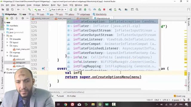51 Android Kotlin WidgetsApp Options Menu onCreateOptionMenu, menuInflater, show menu смотреть онлайн