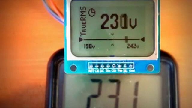 RMS вольтметр с дисплеем Nokia5110 Nokia3310