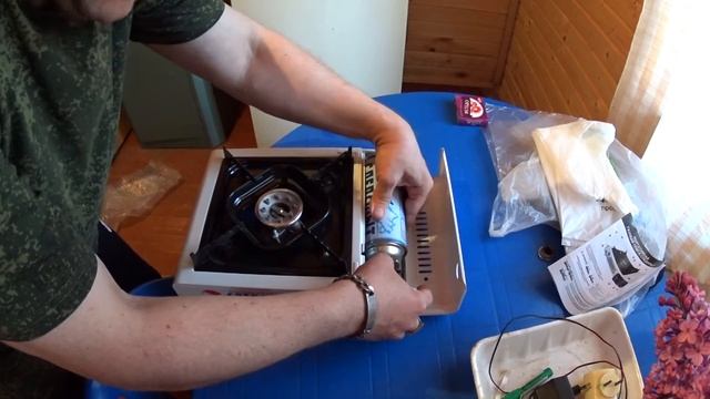 Настольная газовая плита СЛЕДОПЫТ - Распаковка, Сборка, Розжиг, Обзор, Тест на кипячение смотреть онлайн