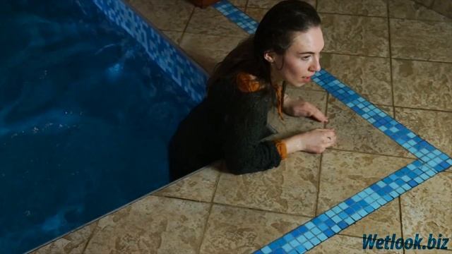 Wetlook Pool Girl | Wet Clothed