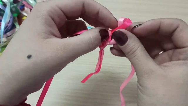 Плоская фенечка из двух атласных лент смотреть онлайн