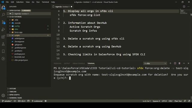 Managing Scratch Orgs from DevHub | Delete Scratch Org | SFDX Org Limits смотреть онлайн
