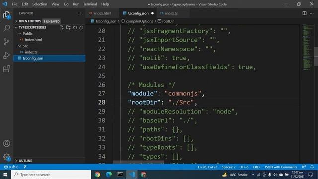 11, Config File In TypeScript || tsconfig.json in TypeScript смотреть онлайн