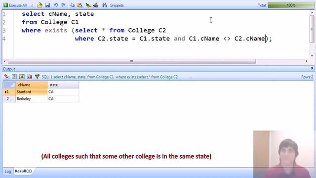 Databases: Relational Databases and SQL - SQL/Subqueries in WHERE Clause смотреть онлайн
