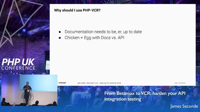From Betamax to VCR: harden your API integration testing - James Seconde - PHP UK 2022 смотреть онлайн