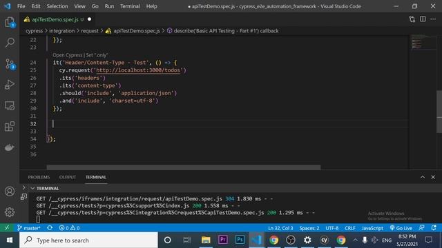 CYPRESS API TESTING Introduction - CYPRESS REQUEST смотреть онлайн