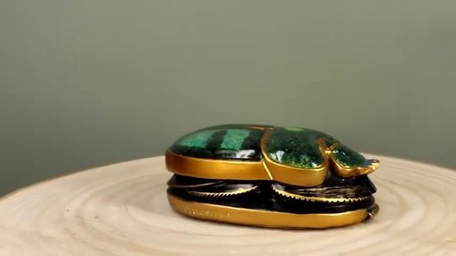Ebros Egyptian Scarab Oracle Amulet 4" Long Symbol of Rebirth Green Scarab Figurine смотреть онлайн