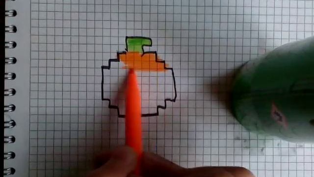 Как нарисовать тыкву по клетка хелуин смотреть онлайн