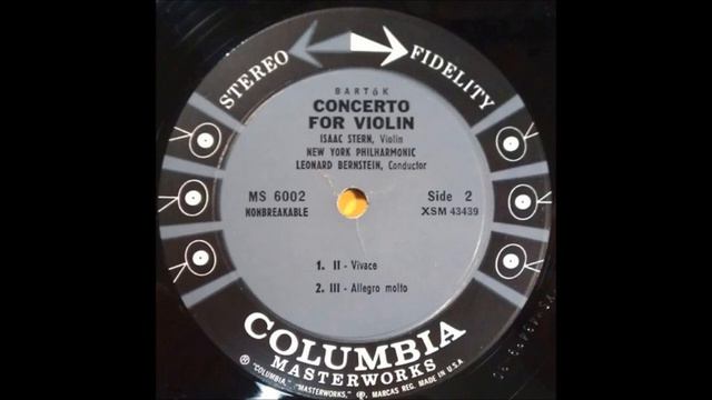 BARTOK, VIOLIN CONCERTO , 2,3 MOV, STERN, VIOLIN смотреть онлайн
