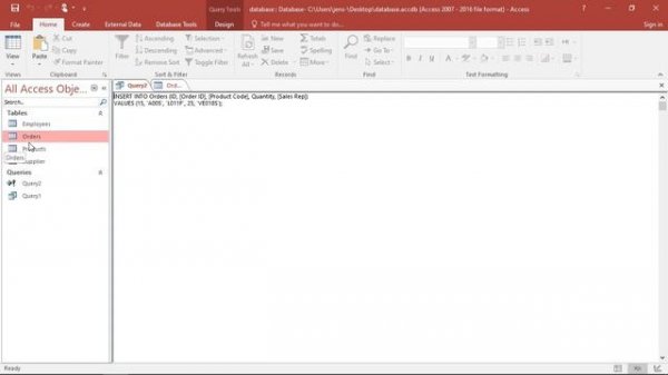 SQL in MS Access - Generate new Table Entries and Delete them with INSERT INTO and DELETE