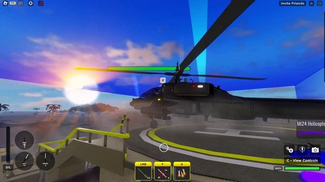 NEW AH-64 APACHE HELICOPTER (WAR TYCOON) смотреть онлайн