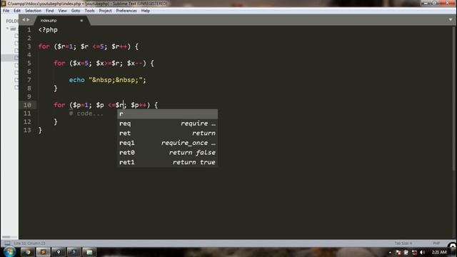 How to print pyramid patterns of numbers in PHP смотреть онлайн