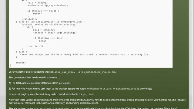 PHP Security (strip_tags, htmlentities) смотреть онлайн