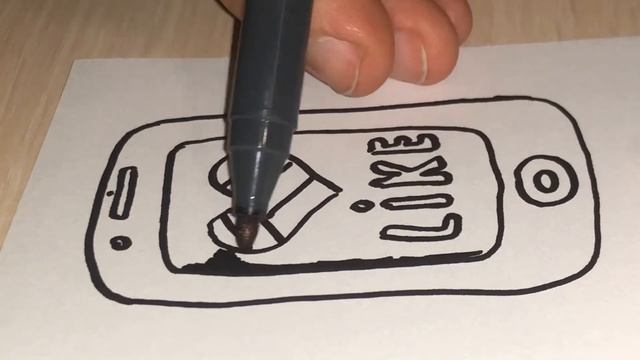 Просто рисуем Айфон / Likee / Like/ рисунок/ как нарисовать / лайчик / Рисование/Painting смотреть онлайн