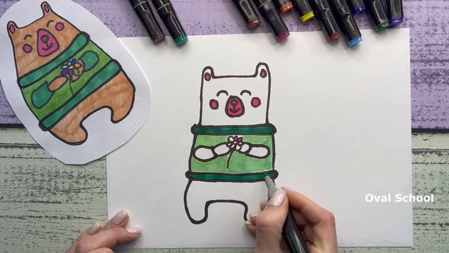 Как нарисовать МИШКУ / МЕДВЕДЬ смотреть онлайн