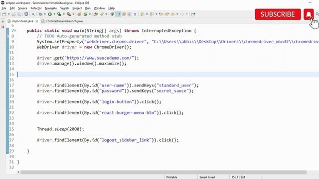 How to use Implicit Wait in Selenium WebDriver | Java | Waits смотреть онлайн