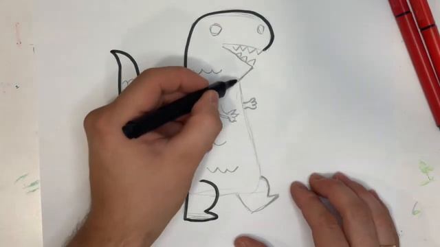 Как нарисовать Тиранозавра Легко / Рисование для детей / Динозавры смотреть онлайн