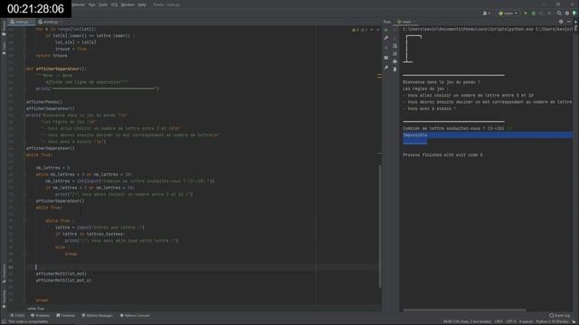 PYTHON SIMPLE PENDU [42 MINS / x5.6] смотреть онлайн