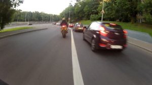 BMW HP4 and Suzuki GSX-R 1000. Косыгина-Ленинский-Садовое-Яуза