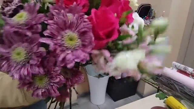 Оптимистичный букет. Флористика, мастер-класс № 150 ч2 из 5