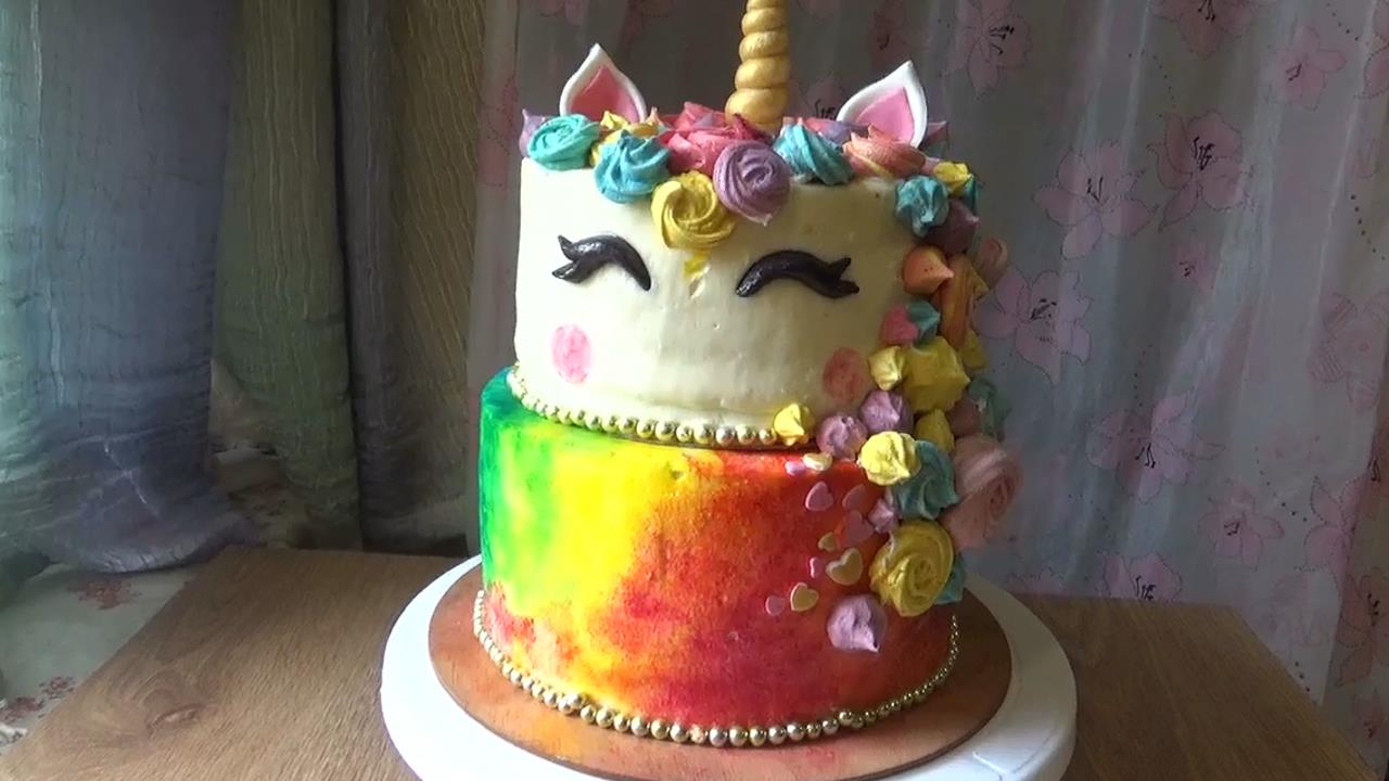 Торт "Единорог". Торт на день рождения девочке смотреть онлайн