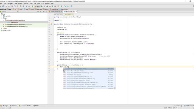 Android Studio 2.3.3 - Codificar e descodificar imagem em Base64 смотреть онлайн