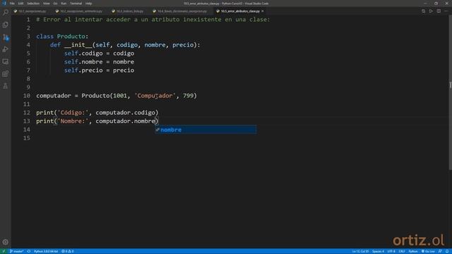 Python Curso V2: 233 Intento Fallido a una Propiedad o Atributo de una Clase - AttributeError смотреть онлайн