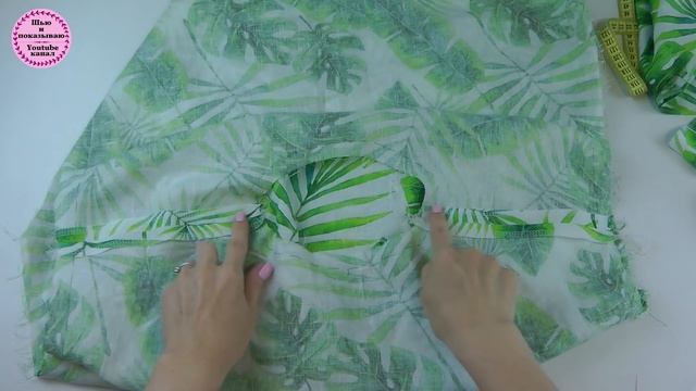 Шью и показываю летнее платье из полульна с тропическим принтом смотреть онлайн