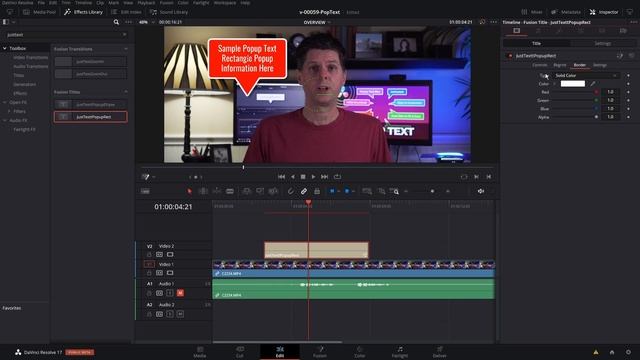 Animated POPUP Text box / Davinci Resolve 17 / Overview and Tutorial смотреть онлайн
