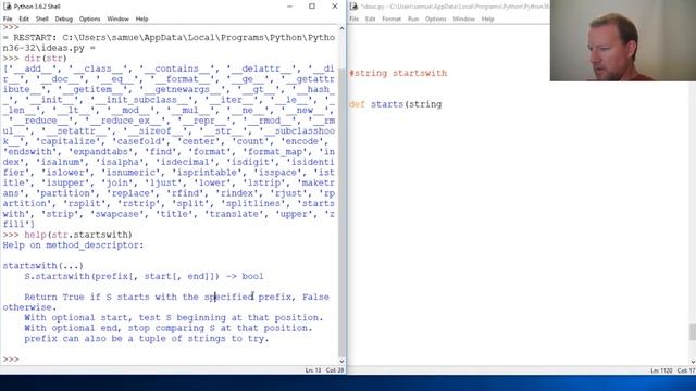 Python Basics String Startswith Method смотреть онлайн